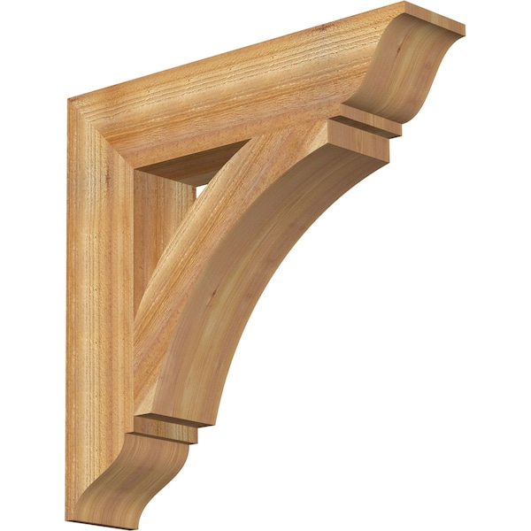 Ekena Millwork Thorton Traditional Rough Sawn Bracket, Western Red Cedar, 6"W x 28"D x 28"H BKT06X28X28THR01RWR - main